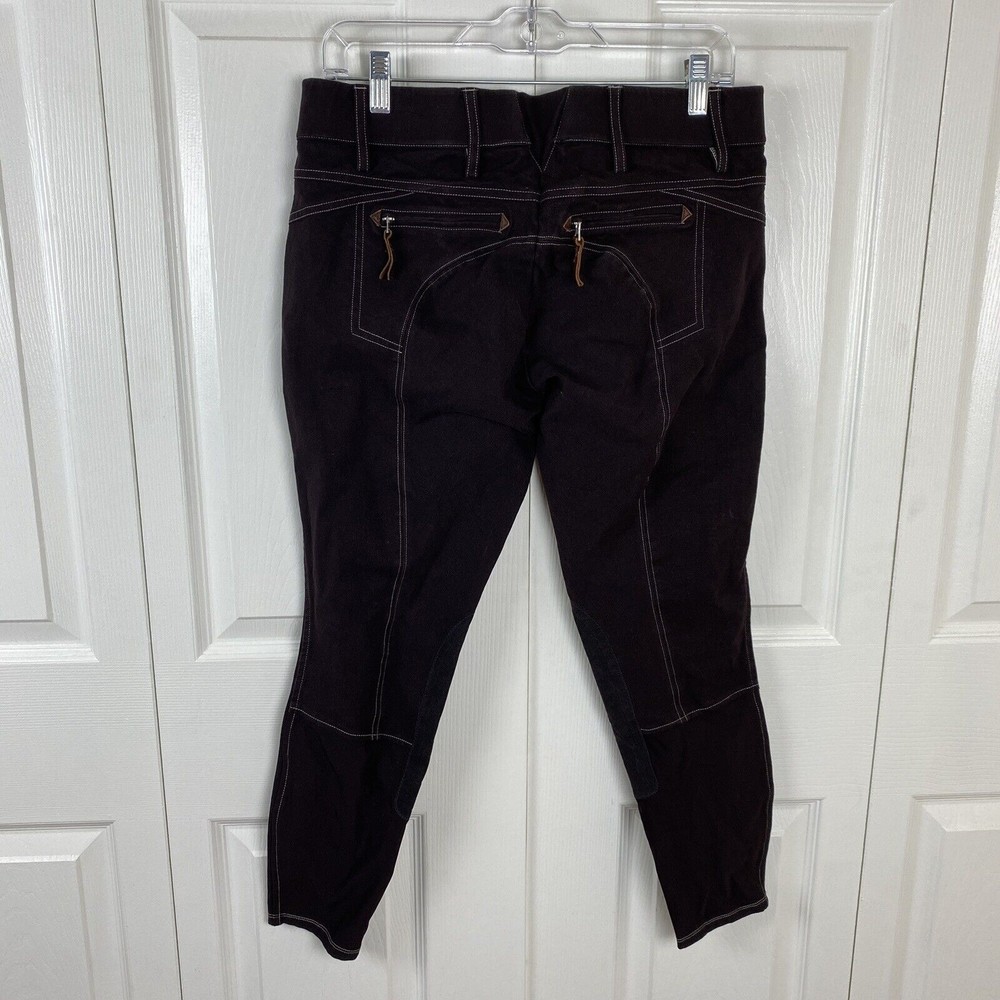 Ariat Size 30 Equestrian Riding Breeches Jodhpurs Brown Crop Pants - Picture 4 of 5